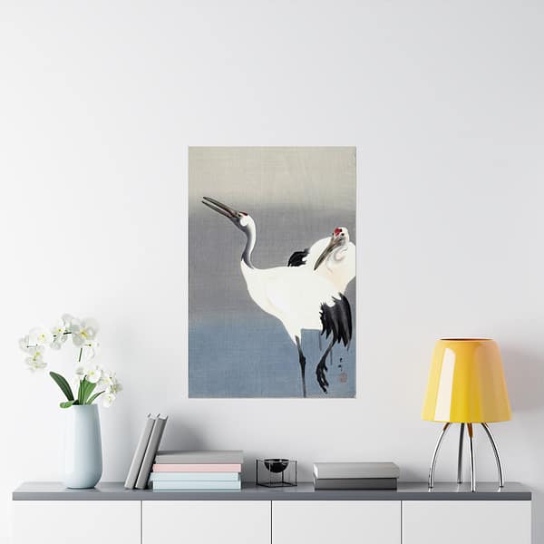 15455816247842145077_2048-1.jpeg Two Cranes – Ohara Koson (c. 1910) – Japanese Woodblock Poster Print