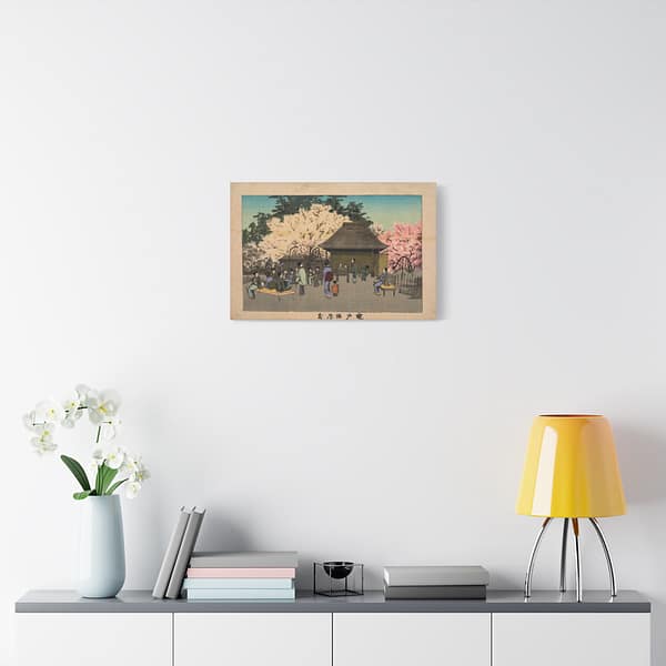 15484251427763081399_2048.jpeg Plum Garden at Kameido – Kobayashi Kiyochika (1879) – Japanese Woodblock Canvas Print