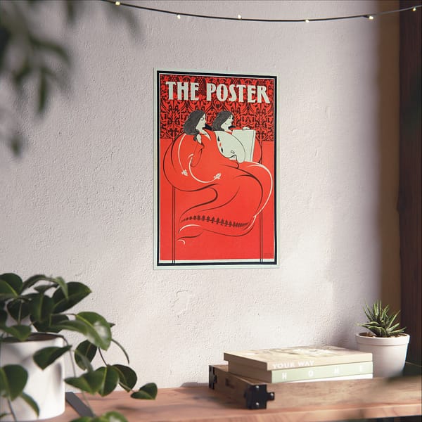 15491860499831402484_2048.jpeg The Poster, Miss Art and Miss Litho – Elisha Brown Bird (1896) – Art Nouveau Poster Print