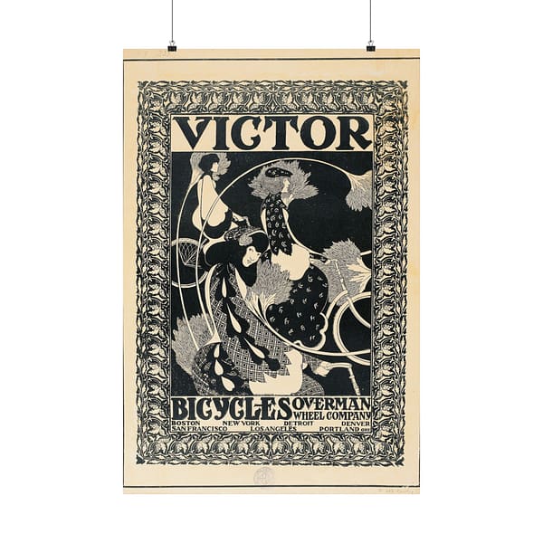 15511132403004789868_2048.jpeg Victor Bicycles ad – William Henry Bradley (c. 1896) – Art Nouveau Poster Print