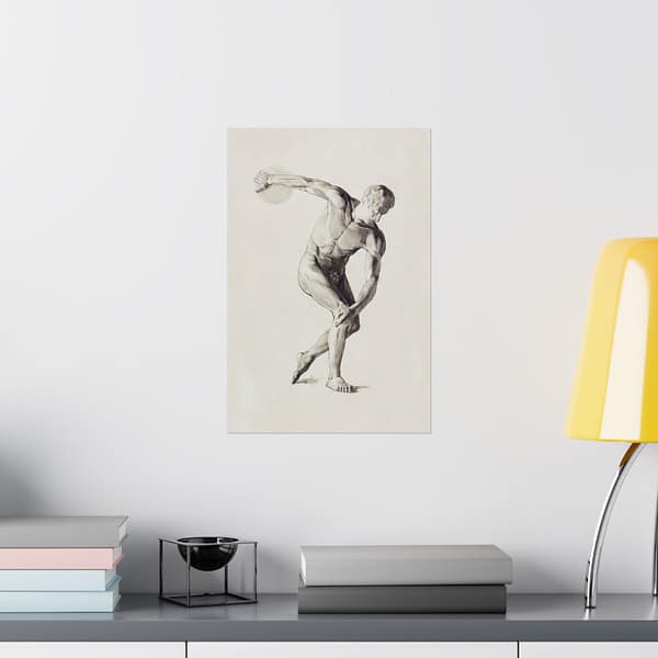 15519119613114971211_2048.jpeg Gipsmodel van Discuswerper - Male Anatomical Study - Jan Veth (c. 1874-1925) - Vintage Art Poster Print
