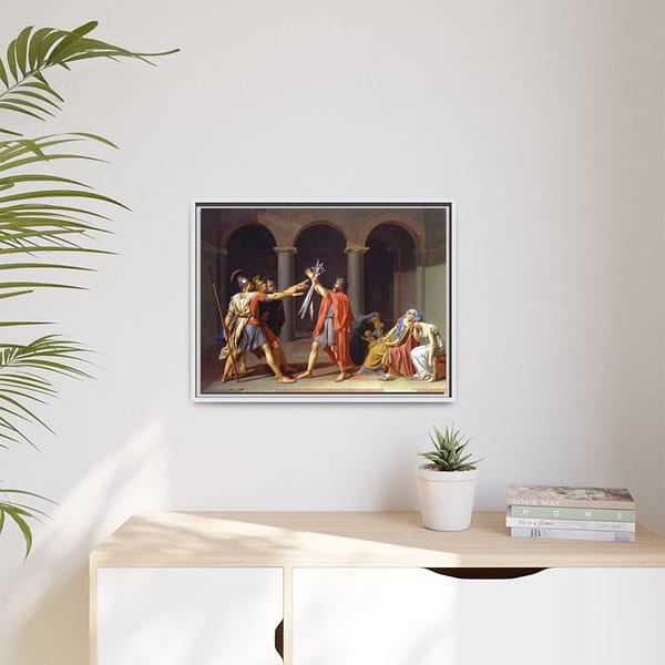 15666798109961932721_2048.jpeg Oath of the Horatii – Jacques-Louis David (1784) – Classical Framed Canvas Print