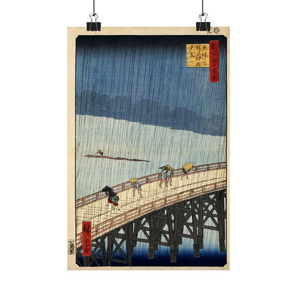 15700392056650346391_2048.jpeg Sudden Shower over Shin-Ōhashi Bridge and Atake – Utagawa Hiroshige (1857) – Japanese Woodblock Poster Print