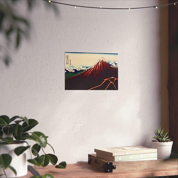 15721319334979037717_2048.jpeg Thunderstorm Beneath the Summit (Sanka Hakuu, Black Fuji) - Katsushika Hokusai (c. 1830-32) - Japanese Woodblock Poster Print