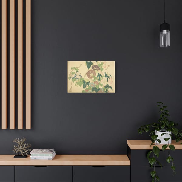 15758562756980416474_2048.jpeg Morning Glories and Tree Frog - Katsushika Hokusai (c. 1833-34) - Japanese Woodblock Canvas Print