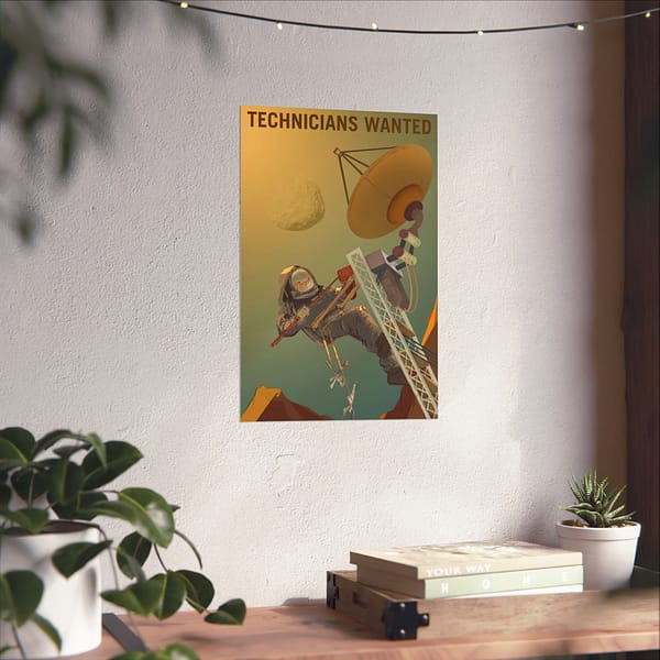 15817566220119543320_2048.jpeg Technicians Wanted – NASA Recruitment Ad – Space Age Poster Print