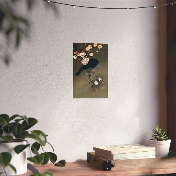 15846988578014381050_2048.jpeg Crow and Blossom – Ohara Koson (c. 1910) – Japanese Woodblock Poster Print