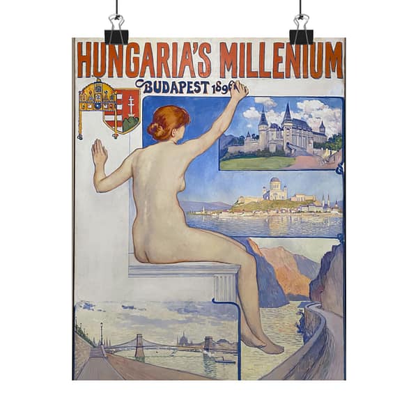 15942168734545253795_2048.jpeg Hungaria’s Millenium, Budapest 1896 – Théo Van Rysselberghe – Art Nouveau Poster Print