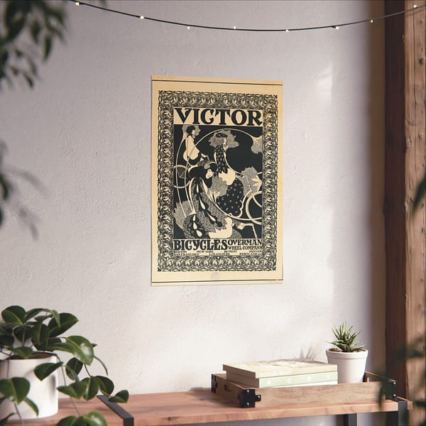 15963893167262806979_2048.jpeg Victor Bicycles ad – William Henry Bradley (c. 1896) – Art Nouveau Poster Print