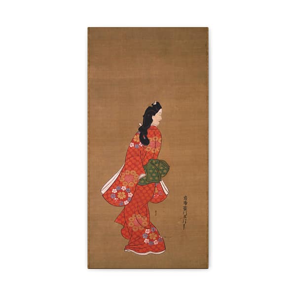 16046064461420735622_2048.jpeg Beauty Looking Back - Hishikawa Moronobu (c. 17th century) - Japanese Woodblock Canvas Print