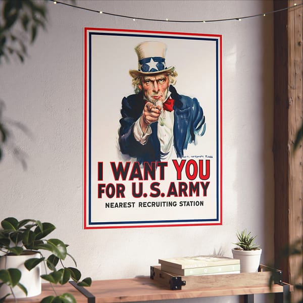 16079353859038377454_2048-1.jpeg I Want You for U.S. Army - James Montgomery Flagg (1917) - Patriotic WWI Poster Print