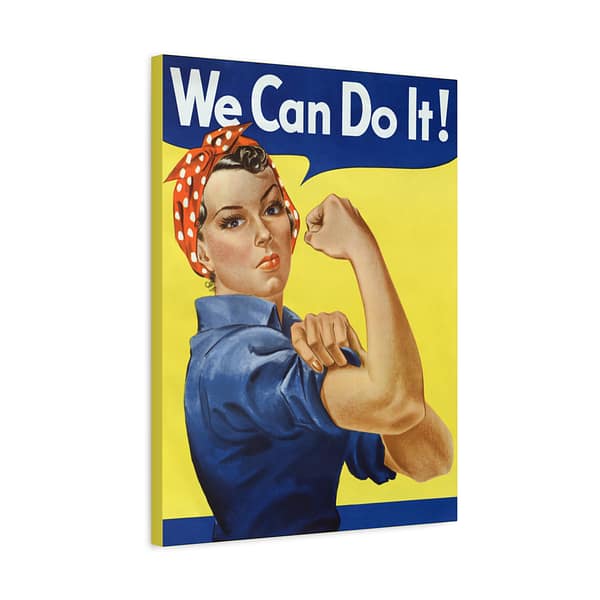 16119117294630755790_2048.jpeg We Can Do It! Rosie the Riveter - J. Howard Miller (1942-1945) - Patriotic WWII Canvas Print