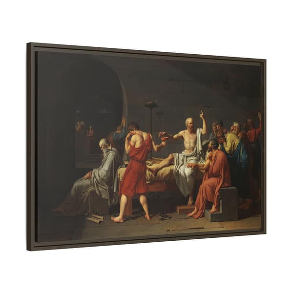 16121170857343397163_2048.jpeg The Death of Socrates – Jacques-Louis David (1787) – Classical Framed Canvas Print