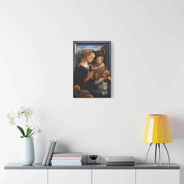 16211778013907739884_2048.jpeg Madonna and Child with Two Angels – Fra Filippo Lippi (c. 1465) – Renaissance Canvas Print