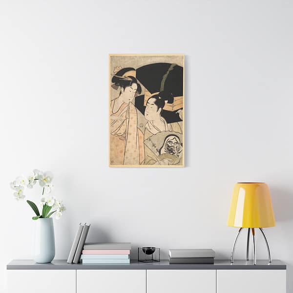 1622345597479230882_2048.jpeg Woman and Fan Vendor - Kitagawa Utamaro (c. 1790s) - Japanese Woodblock Canvas Print