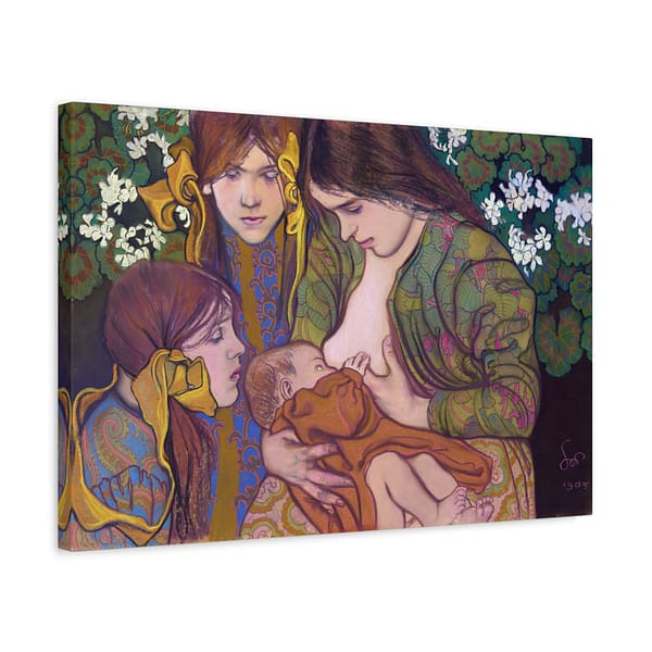 16235409961267553467_2048.jpeg Motherhood (Macierzynstwo) – Stanisław Wyspiański (1905) – Impressionist Canvas Print