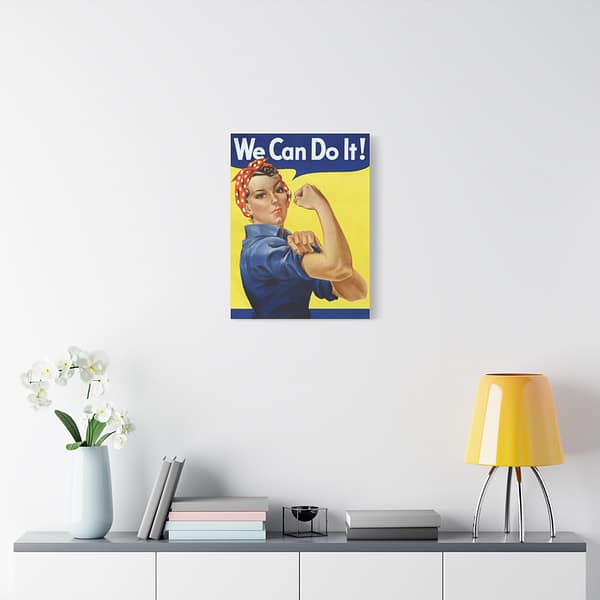 16285986493063068541_2048.jpeg We Can Do It! Rosie the Riveter - J. Howard Miller (1942-1945) - Patriotic WWII Canvas Print