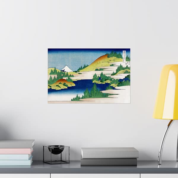 16294997895552856601_2048.jpeg The Lake at Hakone in Sagami Province - Katsushika Hokusai (c. 1830) - Japanese Woodblock Poster Print