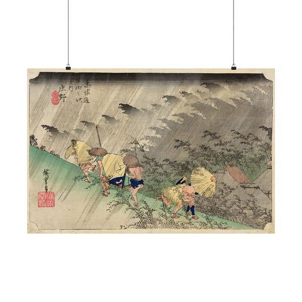 16333788807992264590_2048.jpeg Driving Rain at Shono (Shono Hakuu) - Utagawa Hiroshige (c. 1832-34) - Japanese Woodblock Poster Print