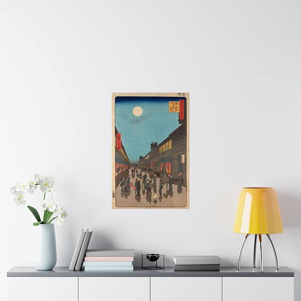 16347542894485393733_2048.jpeg Night View of Saruwaka-machi (Saruwaka-machi Yoru no Kei) - Utagawa Hiroshige (1856) - Japanese Woodblock Poster Print