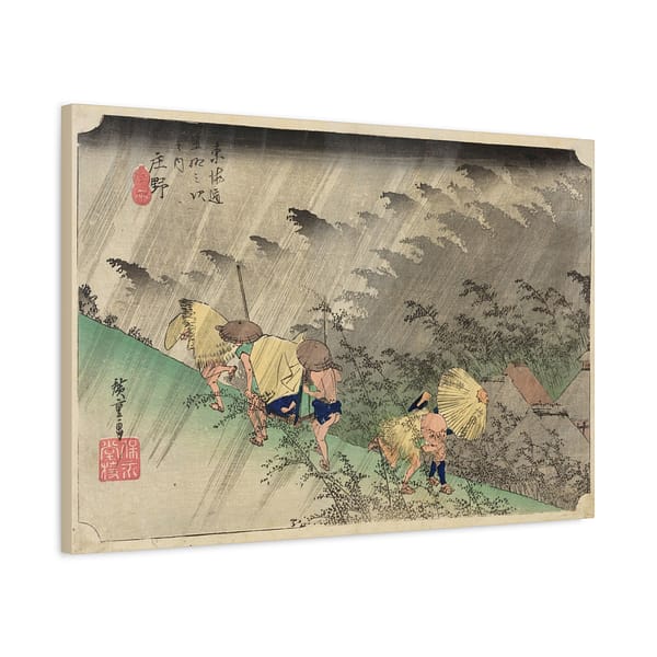16447551630930623081_2048.jpeg Driving Rain at Shono (Shono Hakuu) - Utagawa Hiroshige (c. 1832-34) - Japanese Woodblock Canvas Print
