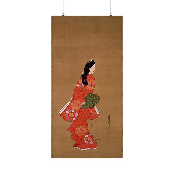 16625726226174827933_2048.jpeg Beauty Looking Back - Hishikawa Moronobu (c. 17th century) - Japanese Woodblock Poster Print