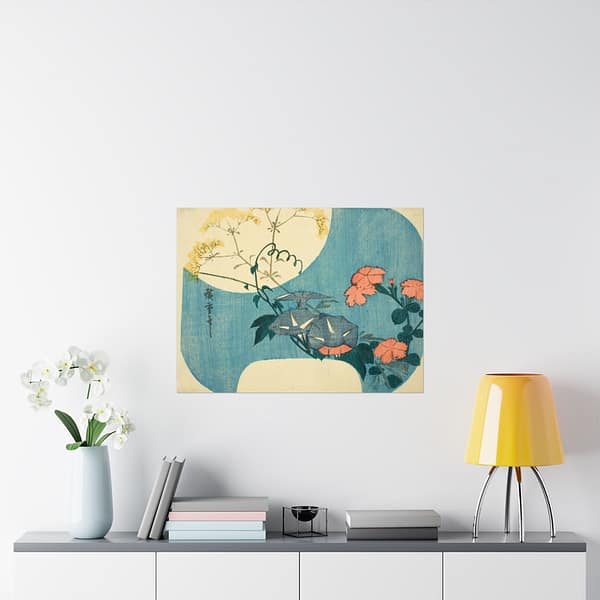 16717053202983420584_2048.jpeg Morning Glories, Pinks, and Maiden Flower - Utagawa Hiroshige (c. 1830-1844) - Japanese Woodblock Poster Print