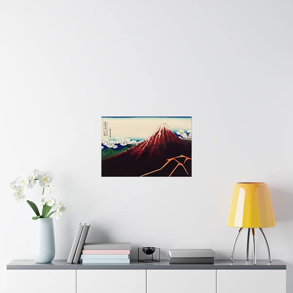 16731178104589515064_2048.jpeg Thunderstorm Beneath the Summit (Sanka Hakuu, Black Fuji) - Katsushika Hokusai (c. 1830-32) - Japanese Woodblock Poster Print
