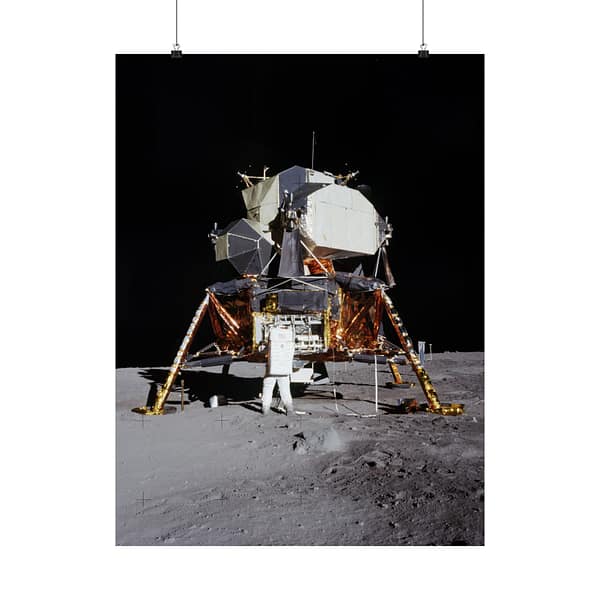 16811764170089977448_2048.jpeg Apollo 11 Lunar Lander, Buzz Aldrin on the Moon – NASA Photograph (1969) – Space Age Poster Print