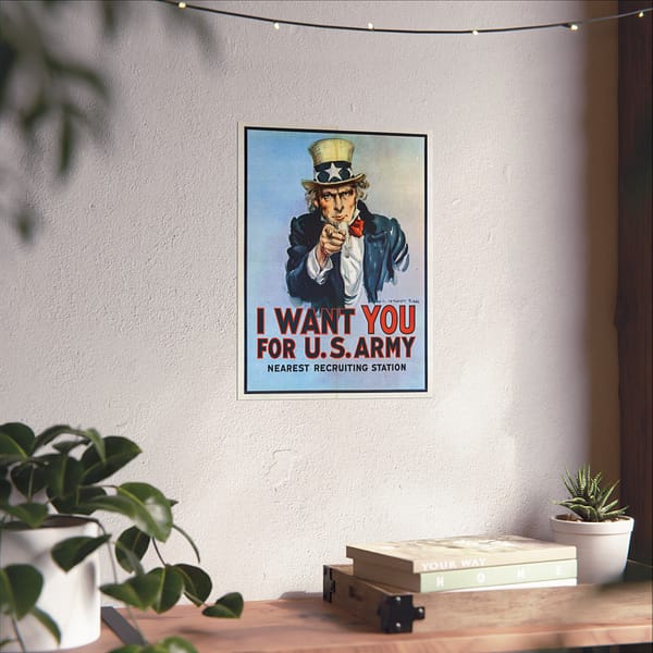 1695996306329864465_2048.jpeg I Want You for U.S. Army (Blue Variant) - James Montgomery Flagg (1917) - Patriotic WWI Poster Print