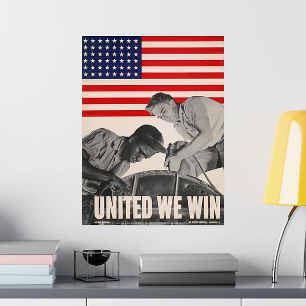 17016134891867548086_2048.jpeg United We Win - War Manpower Commission - Howard Liberman (1943) - Patriotic WWII Poster Print