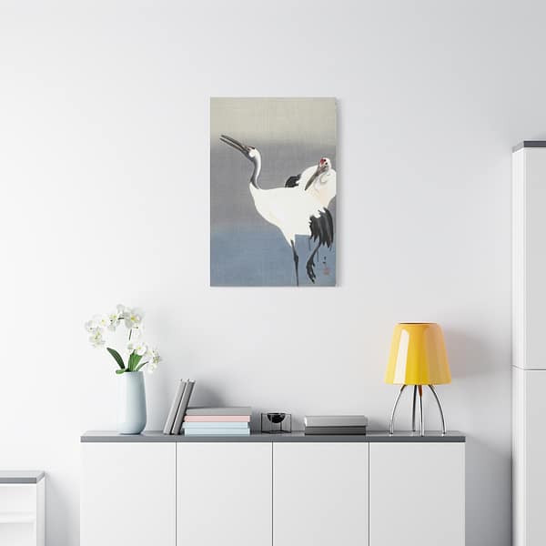 17043455531504716020_2048.jpeg Two Cranes – Ohara Koson (c. 1910) – Japanese Woodblock Canvas Print
