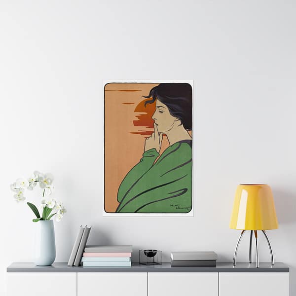 17097987544352729051_2048.jpeg L'Heure du Silence - Henri Georges J. I. Meunier (1897) - Art Nouveau Poster Print