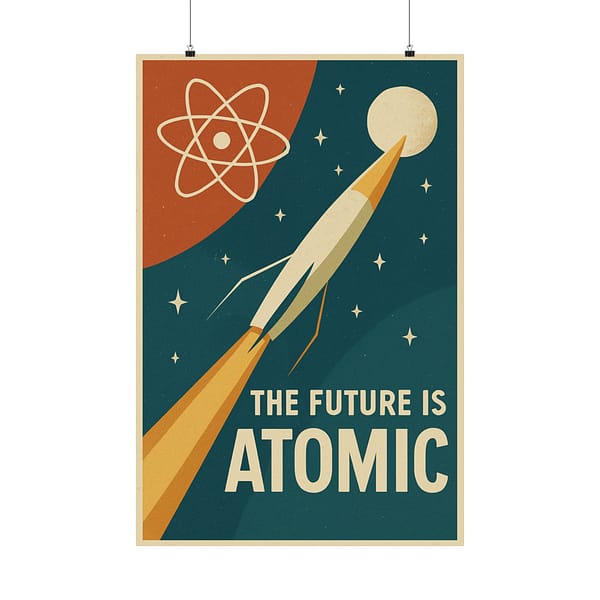 17099740836991111689_2048.jpeg The Future Is Atomic – LUNE Original – Space Age Poster Print