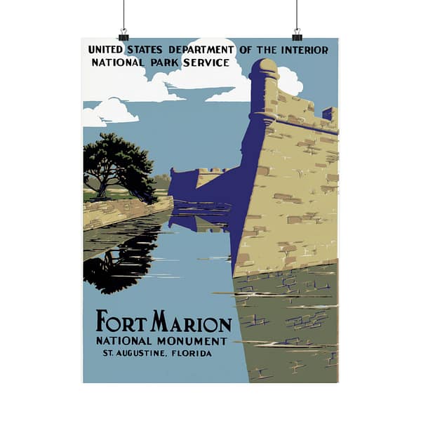 17118084140937257657_2048.jpeg Fort Marion National Monument, St. Augustine Florida – Works Progress Administration (c. 1930s) – Vintage Travel Poster Print