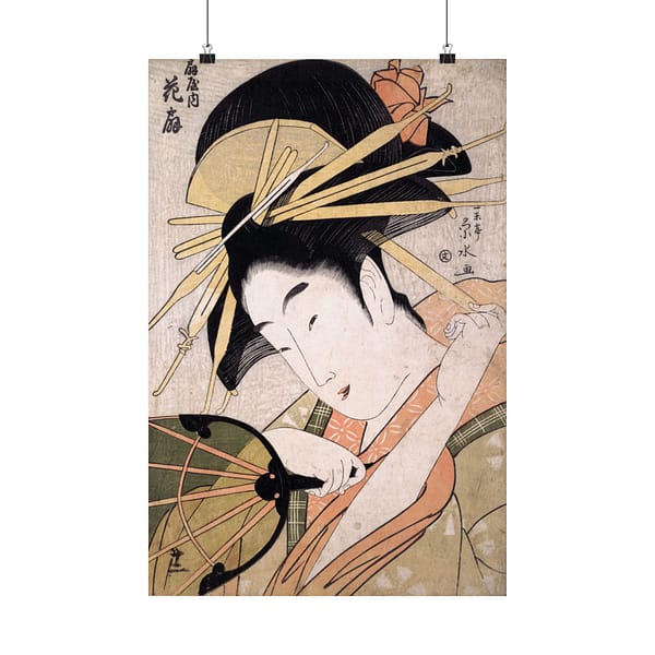 17120109036875132157_2048.jpeg The Courtesan Hanaogi of the Ogiya – Ichirakutei Eisui (c. 1798) – Japanese Woodblock Poster Print