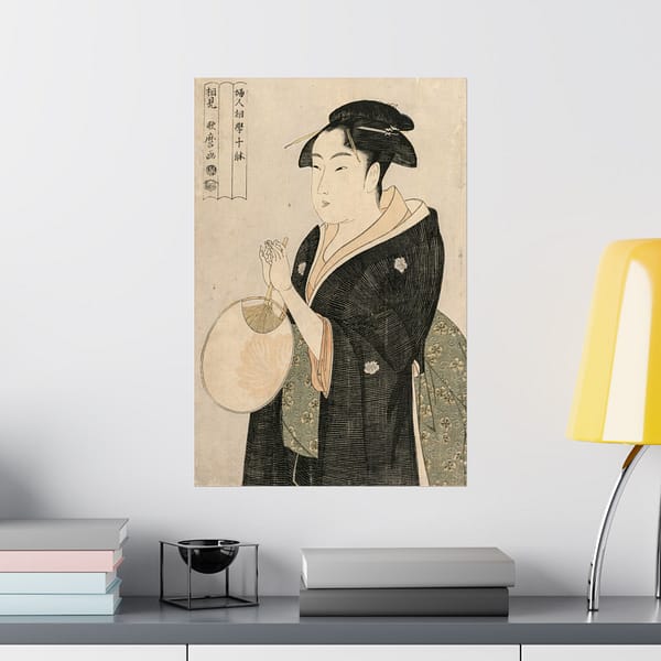 17156011634992315274_2048.jpeg Woman Holding a Fan - Kitagawa Utamaro (c. 1793) - Japanese Woodblock Poster Print