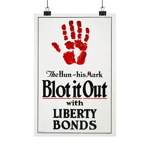 17165031786355094441_2048.jpeg The Hun, his Mark - Blot it Out with Liberty Bonds - James Allen St. John (1918) - Patriotic WWI Poster Print