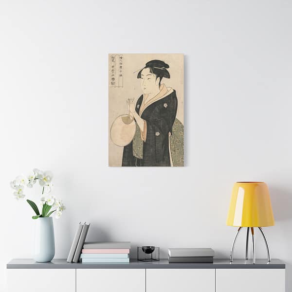 17165202003542706950_2048.jpeg Woman Holding a Fan - Kitagawa Utamaro (c. 1793) - Japanese Woodblock Canvas Print