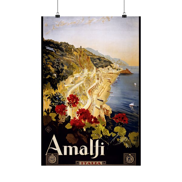 17536355879382823529_2048.jpeg Amalfi Coast, Italy – ENIT Italian National Tourist Board – Vintage Travel Poster Print