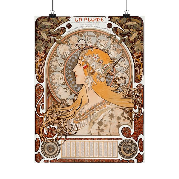 17590948886558274800_2048.jpeg Zodiaque, La Plume - Alphonse Mucha (ca. 1896-1897) - Art Nouveau Poster Print