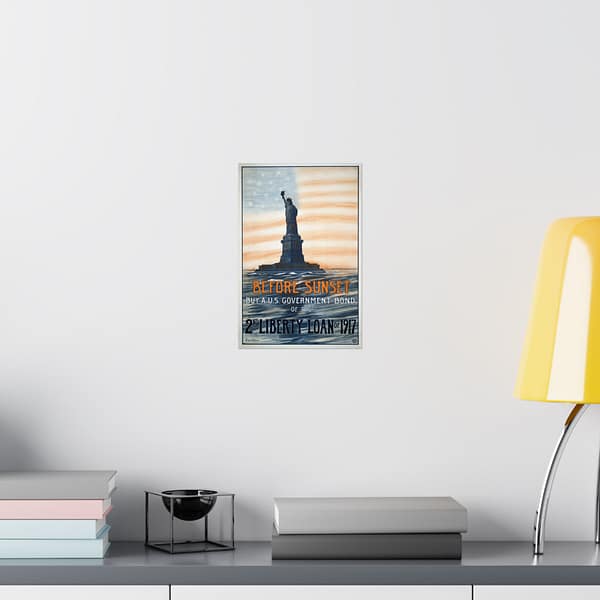 17721494446685090459_2048.jpeg Before Sunset - Buy a U.S. Government Bond of the 2nd Liberty Loan - Eugenie De Land (1917) - Patriotic WWI Poster Print