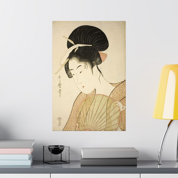 17834915545748152588_2048.jpeg Woman Holding a Round Fan - Kitagawa Utamaro (c. 1792-1802) - Japanese Woodblock Poster Print