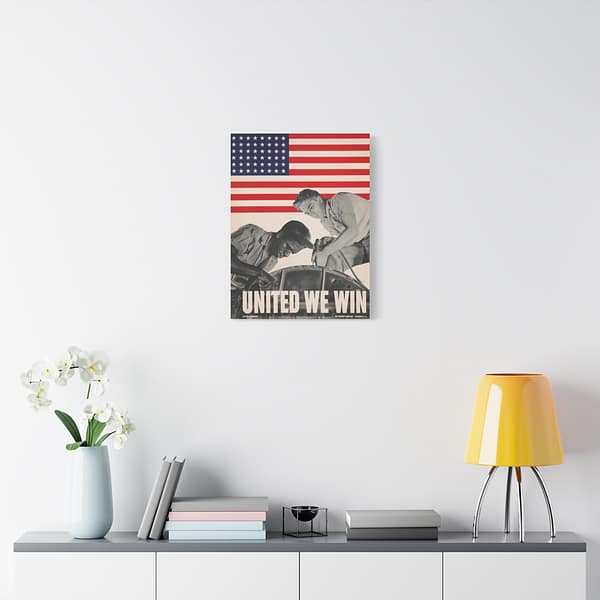 17888276906679736976_2048.jpeg United We Win - War Manpower Commission - Howard Liberman (1943) - Patriotic WWII Canvas Print