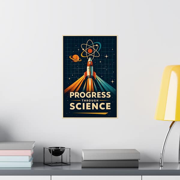 17900943515084478589_2048-1.jpeg Progress Through Science – LUNE Original – Atomic Age Poster Print