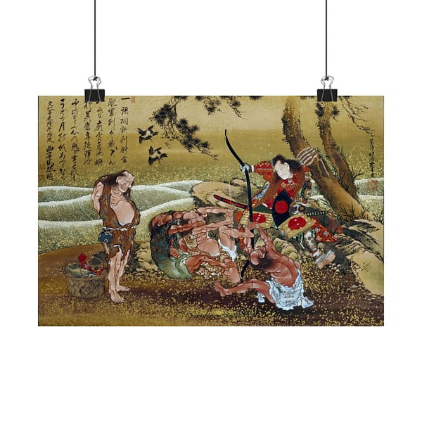 1791006576968320074_2048.jpeg Tametomo and the inhabitants of Onoshima Island – Katsushika Hokusai (1811) – Japanese Woodblock Poster Print