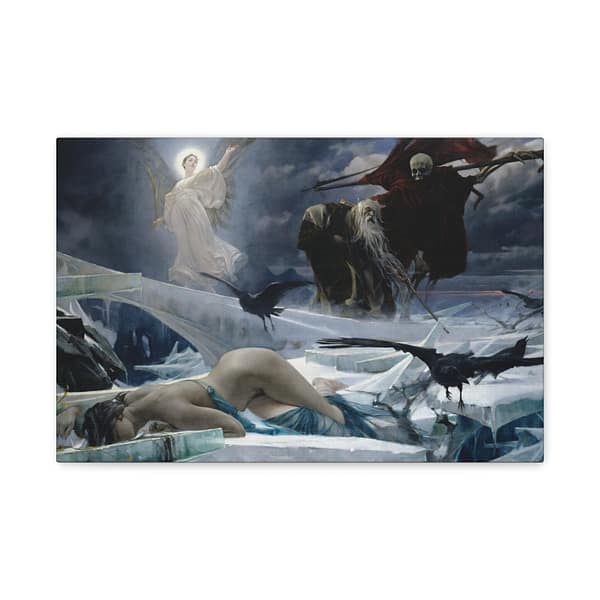 17932670223964519119_2048.jpeg Ahasuerus at the End of the World – Adolf Hirémy-Hirschl (1888) – Classical Canvas Print
