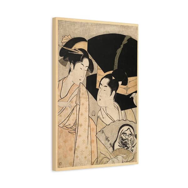 18122727349242806657_2048.jpeg Woman and Fan Vendor - Kitagawa Utamaro (c. 1790s) - Japanese Woodblock Canvas Print