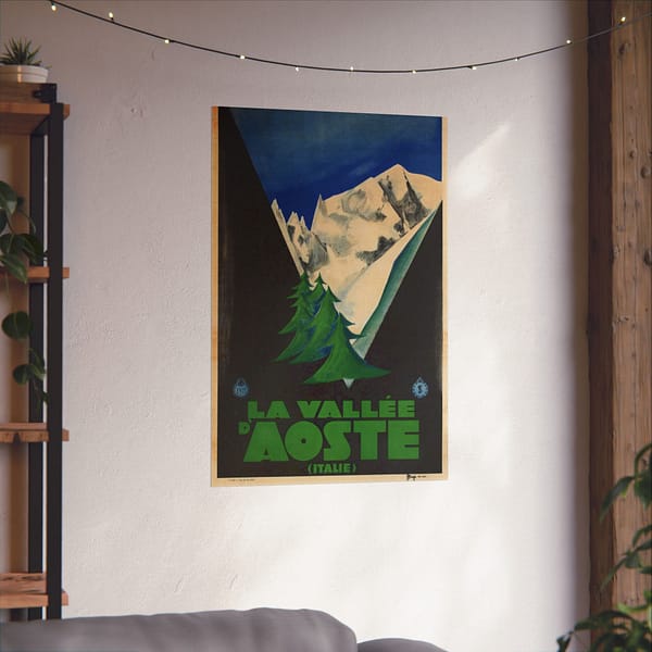 18124922113921988577_2048.jpeg La Vallee d’Aoste (Italie) – ENIT Italian National Tourist Board – Vintage Travel Poster Print