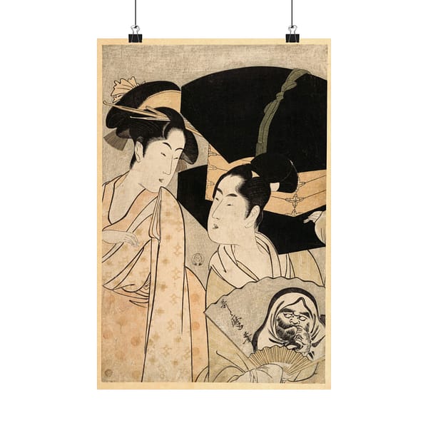 18212276514989668227_2048.jpeg Woman and Fan Vendor - Kitagawa Utamaro (c. 1790s) - Japanese Woodblock Poster Print